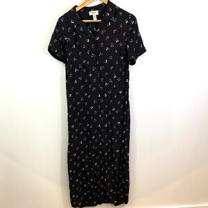Talbots Floral Black Dress size 6